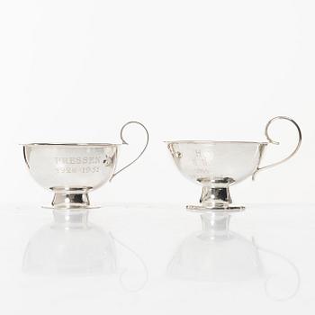 Silver, 11 pieces, Sweden, 20th century, including KG Markström, Uppsala 1949.