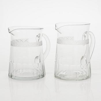 Glasservis, 109 st, "Antica" Nuutajärvi, Notsjö. I produktion 1900-1969.