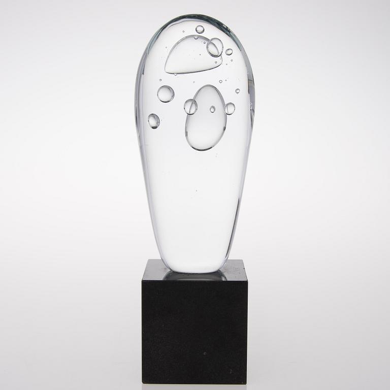 A glass sculpture signed Pauli Partanen 2011.