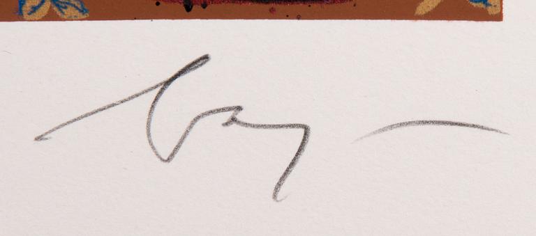ENRICO BAJ,  sekatekniikka ja väripainos, 4 kpl, signeerattu ja numeroitu.