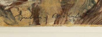 Jukka Mäkelä, olja på papper, signerad och daterad -87.