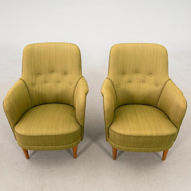 Carl Malmsten, a pair of "Samsas" armchairs, second half of the 20th century.