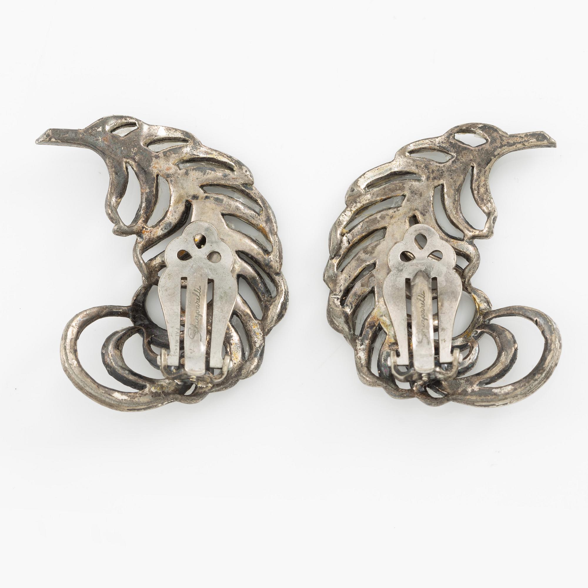 Elsa Schiaparelli, earrings, vintage.