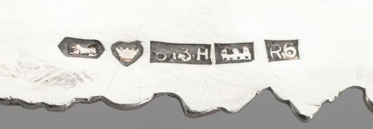 SERVERINGSKÄRL, 4 st, KNIVAR 2 st, silver. 1900-tal.