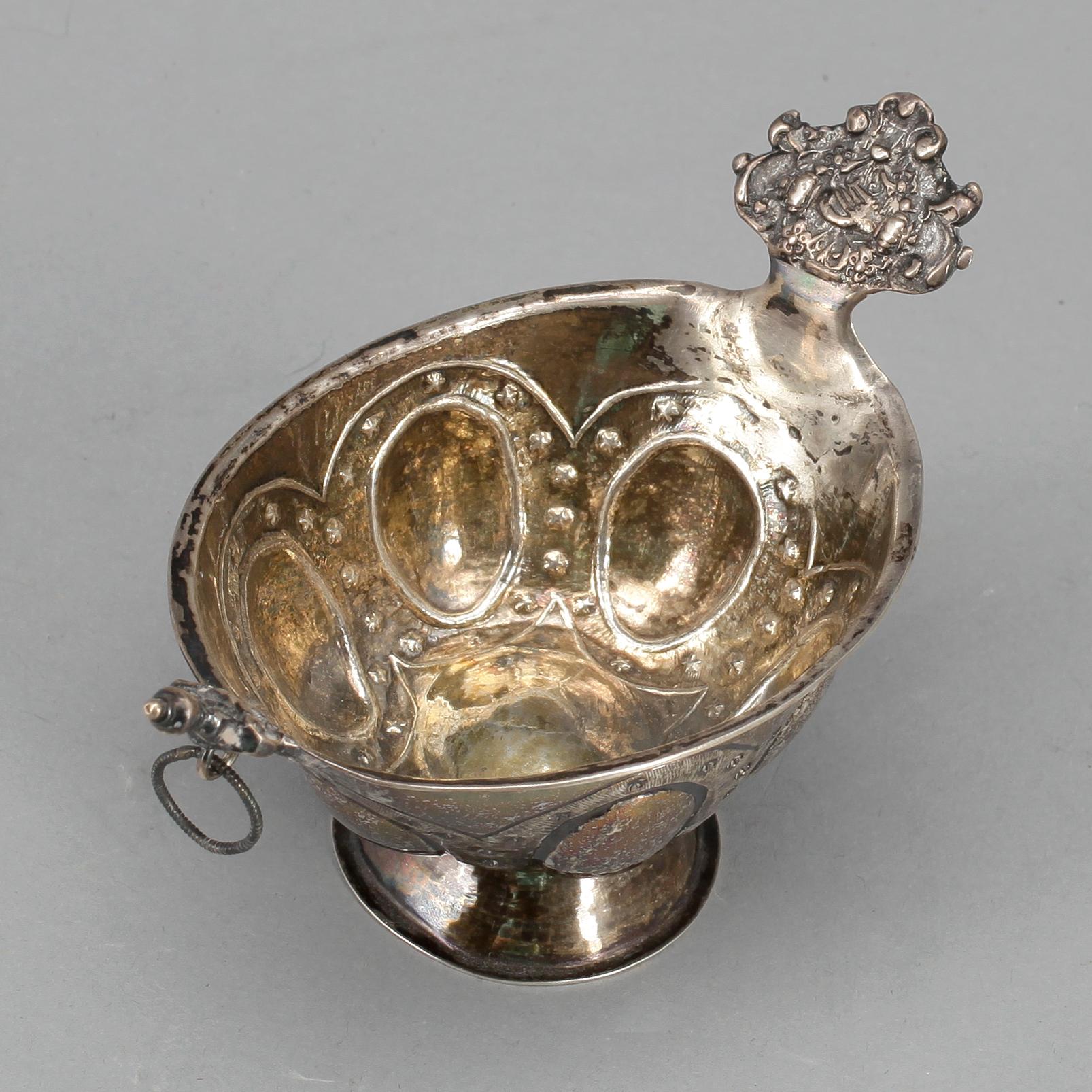 KÅSA, silver, Per Wilhelm Hanngren, Falun, (1796-1815). Vikt 57 gram.