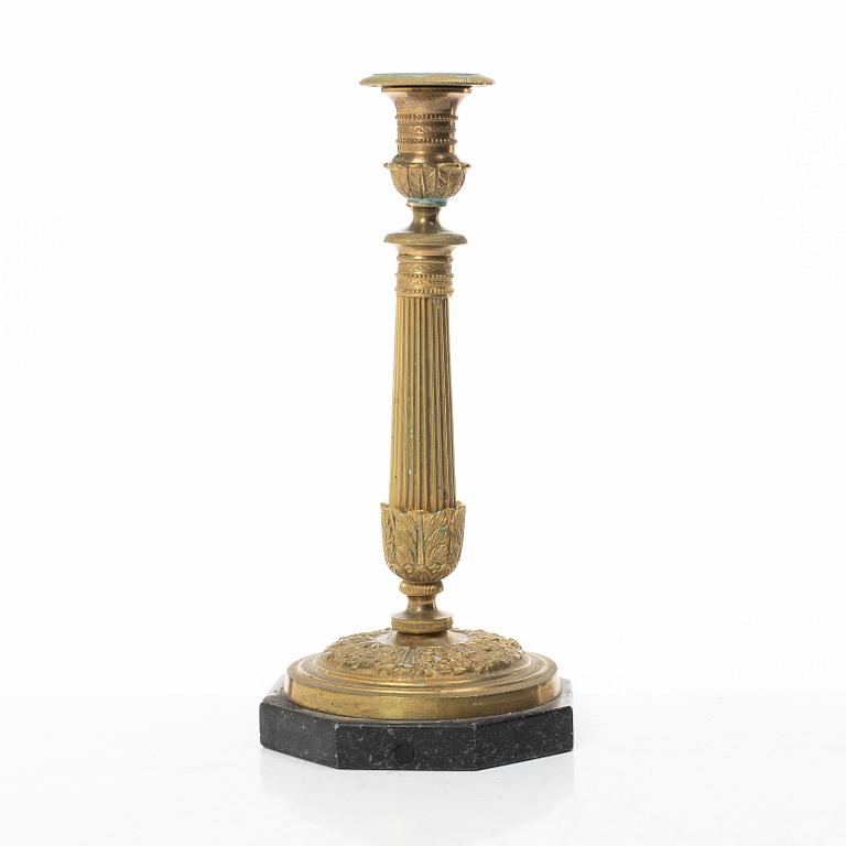 Candle holder, Empire style, R.G Johansson Metal Factory Stockholm, early 20th century.