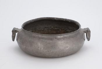 GRÖTSKÅLAR samt SKÅL, 2+1, tenn, Stockholm och Nyköping, 1800-talets början.