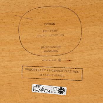 Bruno Mathsson, & Piet Hein, a 'Superellipse' dining table, Fritz Hansen, Denmark, 1982.