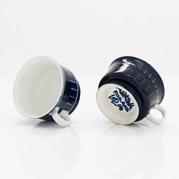 Ulla Procopé, ten porcelain mocca cups with saucers. Arabia.