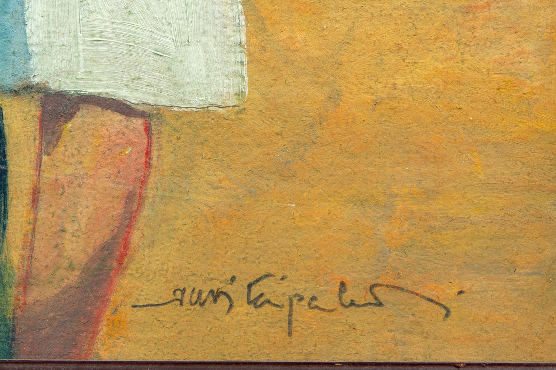Jussi Taipaleenmäki, a signed oil on board.