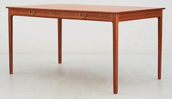 An Ole Wanscher mahogany desk, A. J. Iversen, Denmark 1960's.