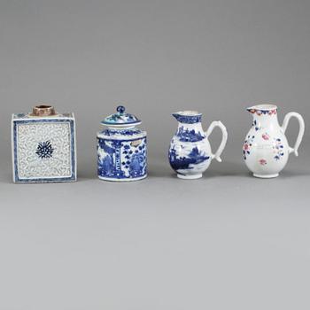 PARTI PORSLIN, 4 delar, Kina, 1700-tal.