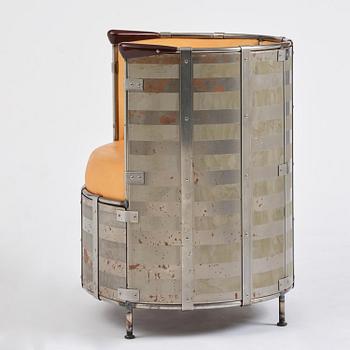 Mats Theselius, fåtölj, "Älgskinnsfåtöljen", ed. 52/360, Källemo, Värnamo, efter 1991.