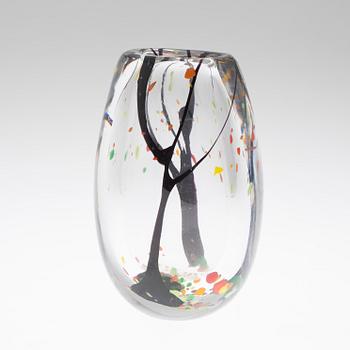 A Vicke Lindstrand glass vase "Höst" from Kosta signerad Kosta LU 2013, 1950s.