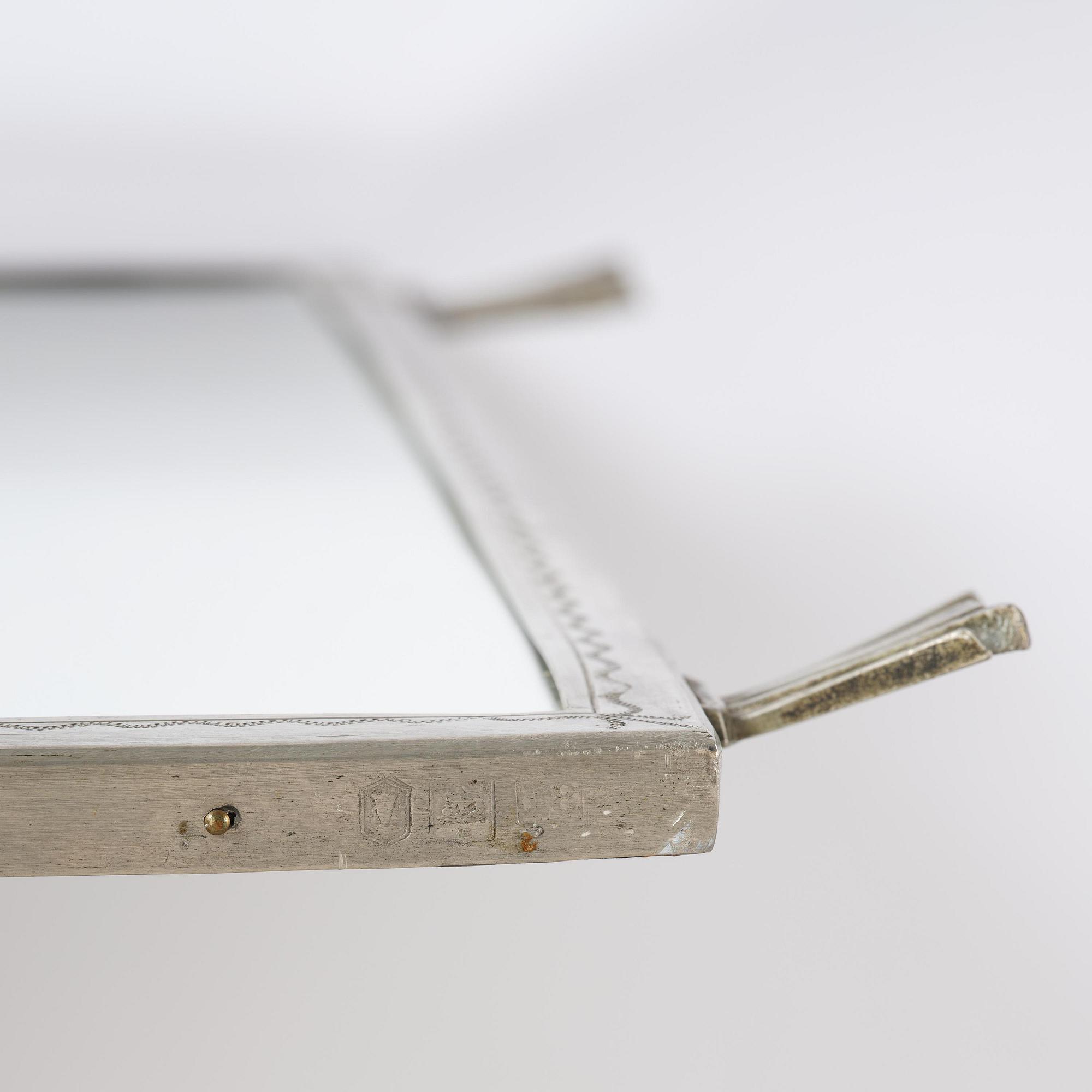 Nils Fougstedt, a Swedish Grace pewter mirror, Herman Bergman konstgjuteri, Stockholm, 1932.