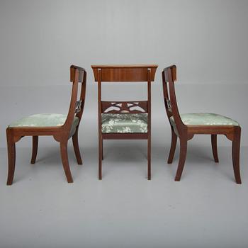 STOLAR, 3 st, biedermeierstil, tidigt 1920-tal.