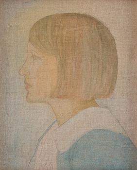 801. Stefan Johansson, Portrait of a girl in profile, sketch.