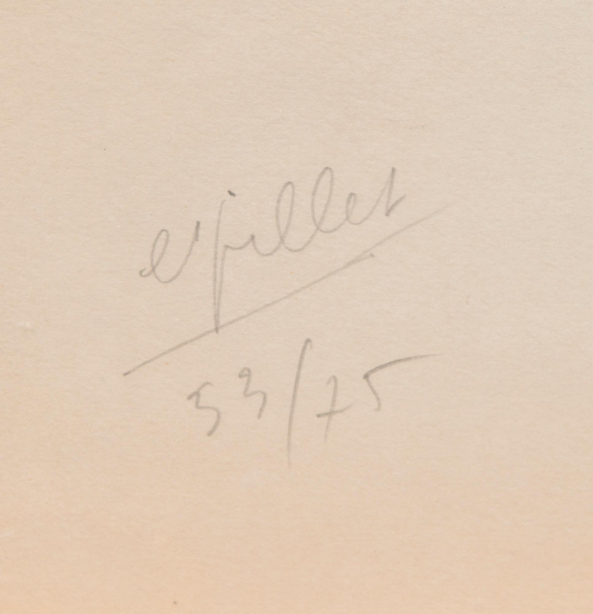 EDGARD PILLET, serigrafi, signerad och numrerad 53/75.