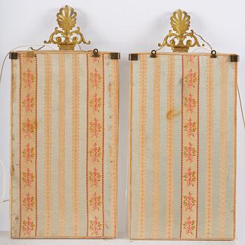 A pair of mirror sconces, 1910's/20's.