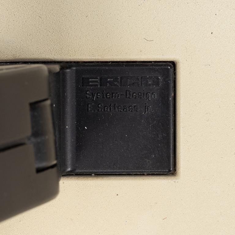 A table lamp by Ettore Sottsass for ERCO design, 1970's.