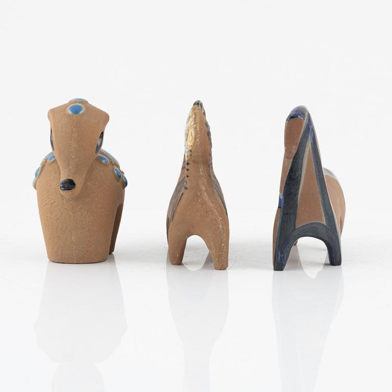 Five stoneware figurines, Gustavsberg.