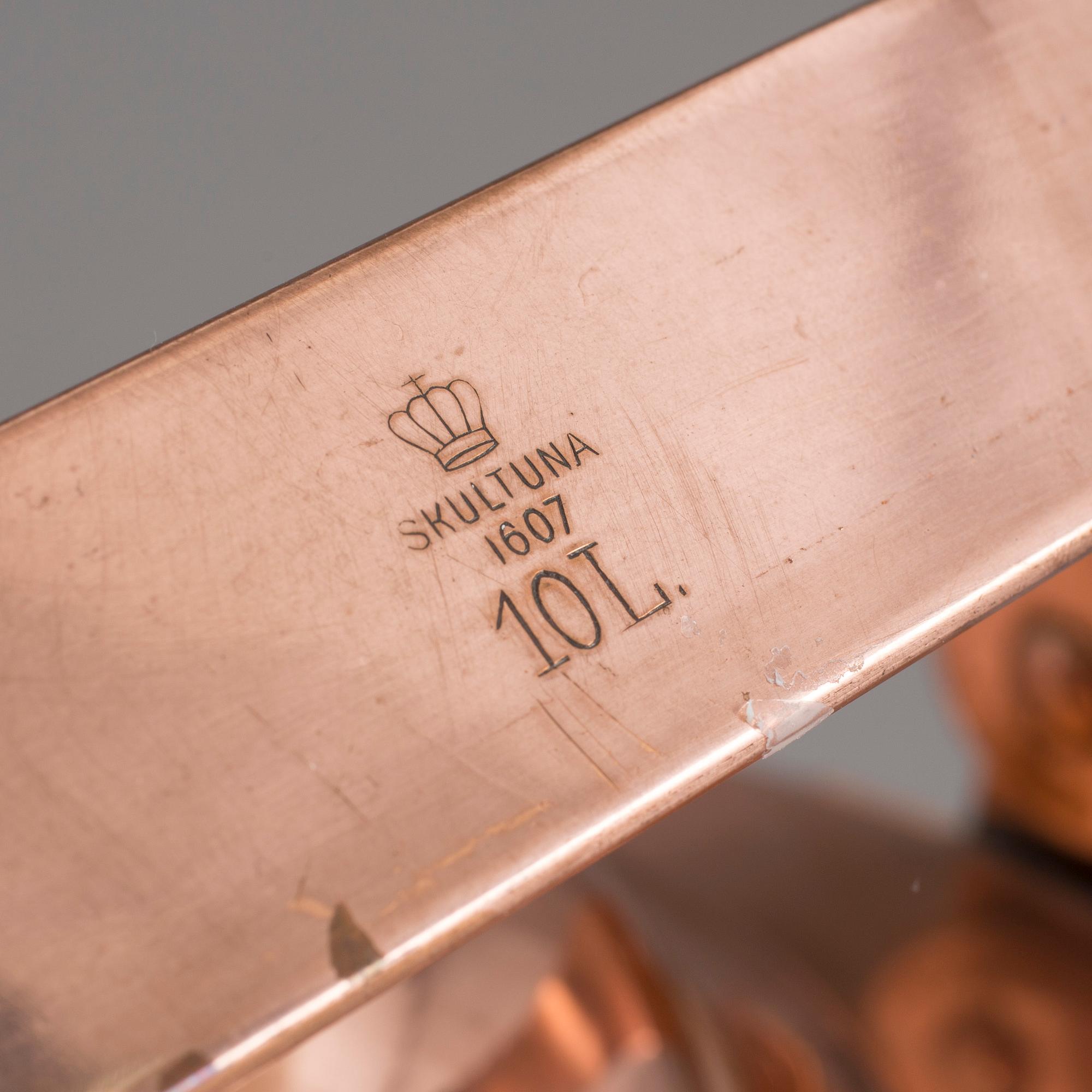 KAFFEKANNA, koppar, 10 liter, Skultuna Bruk, 1900-talets början.