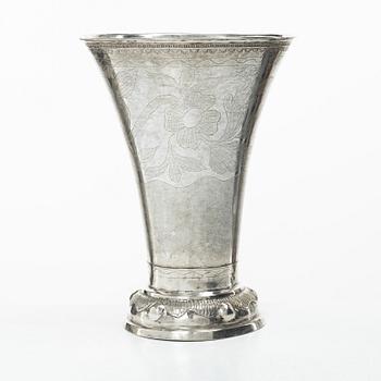 A Swedish silver beaker, mark of Hans Lyberg, Borås 1811.