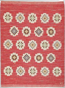 MATTA, rölakan, Klockaregårdens Hemslöjd, signerad KH, 158 x 125 cm.
