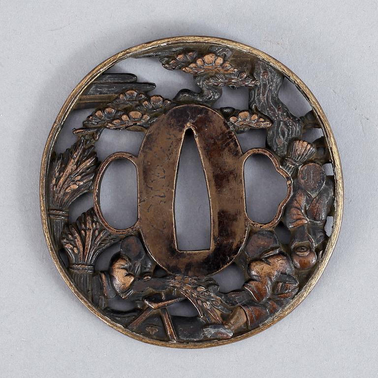 TSUBA, brons, Japan.