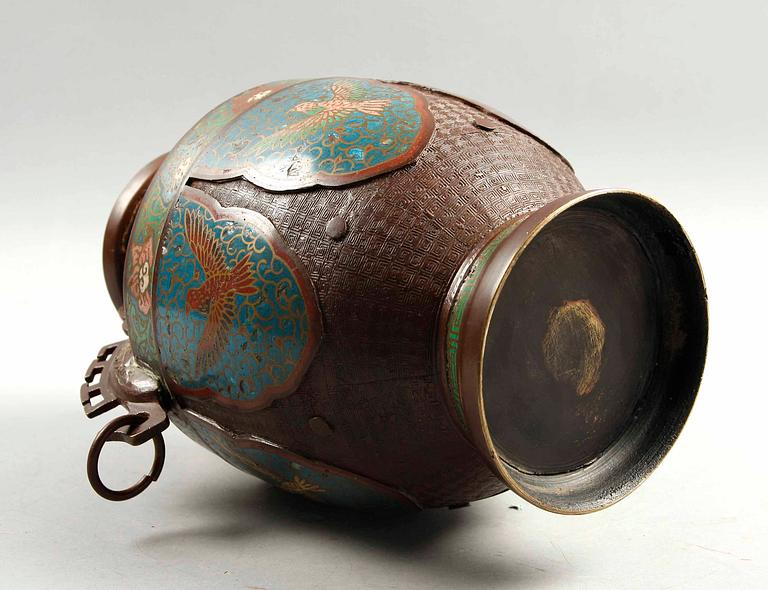 URNA, Cloisonne, Kina, 1900-tal.