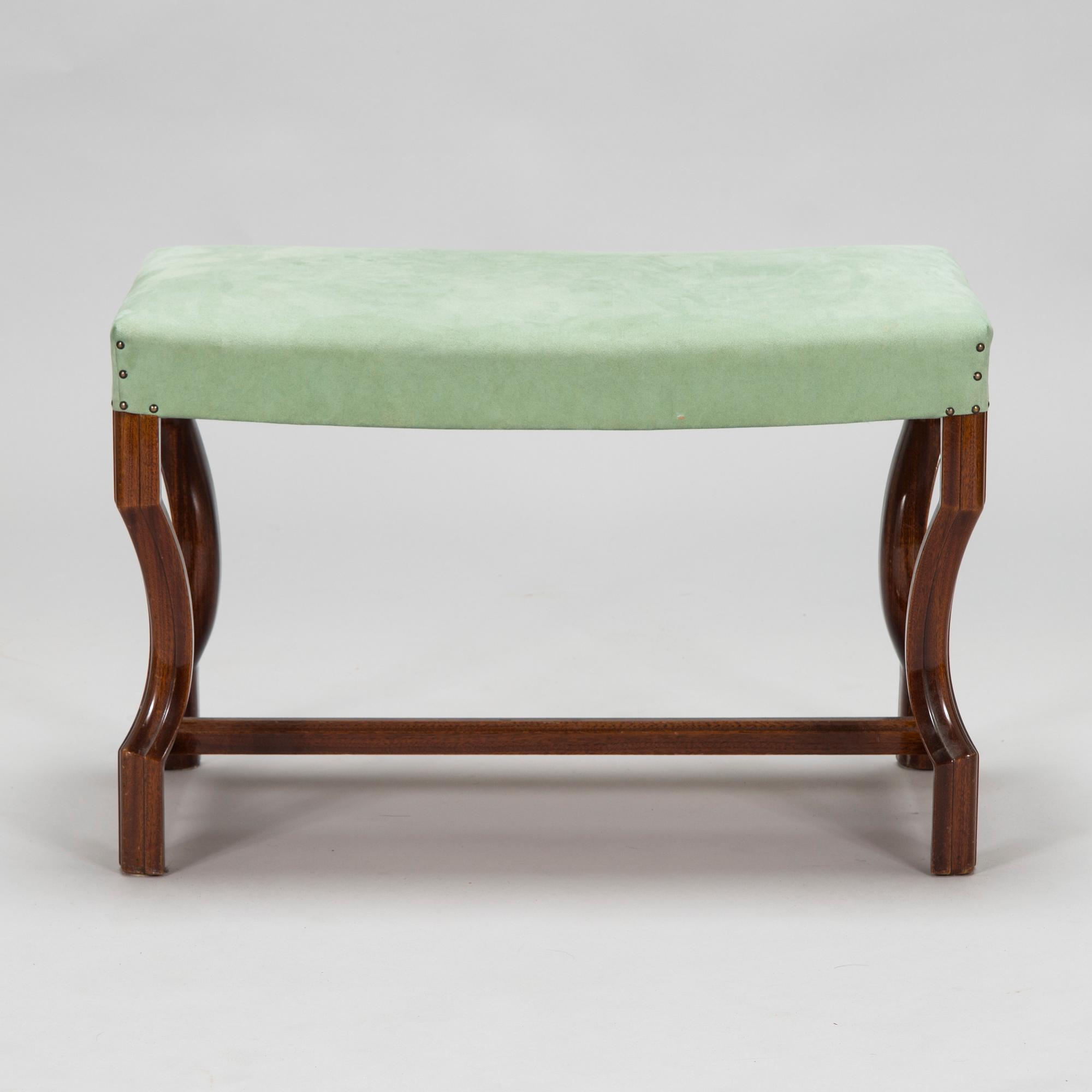 Birger Hahl, a 1920s Art Deco sidetable with drawers and a stool.