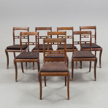 MATSALSSTOLAR, 8 st engelsk stil, 1900-talets mitt.