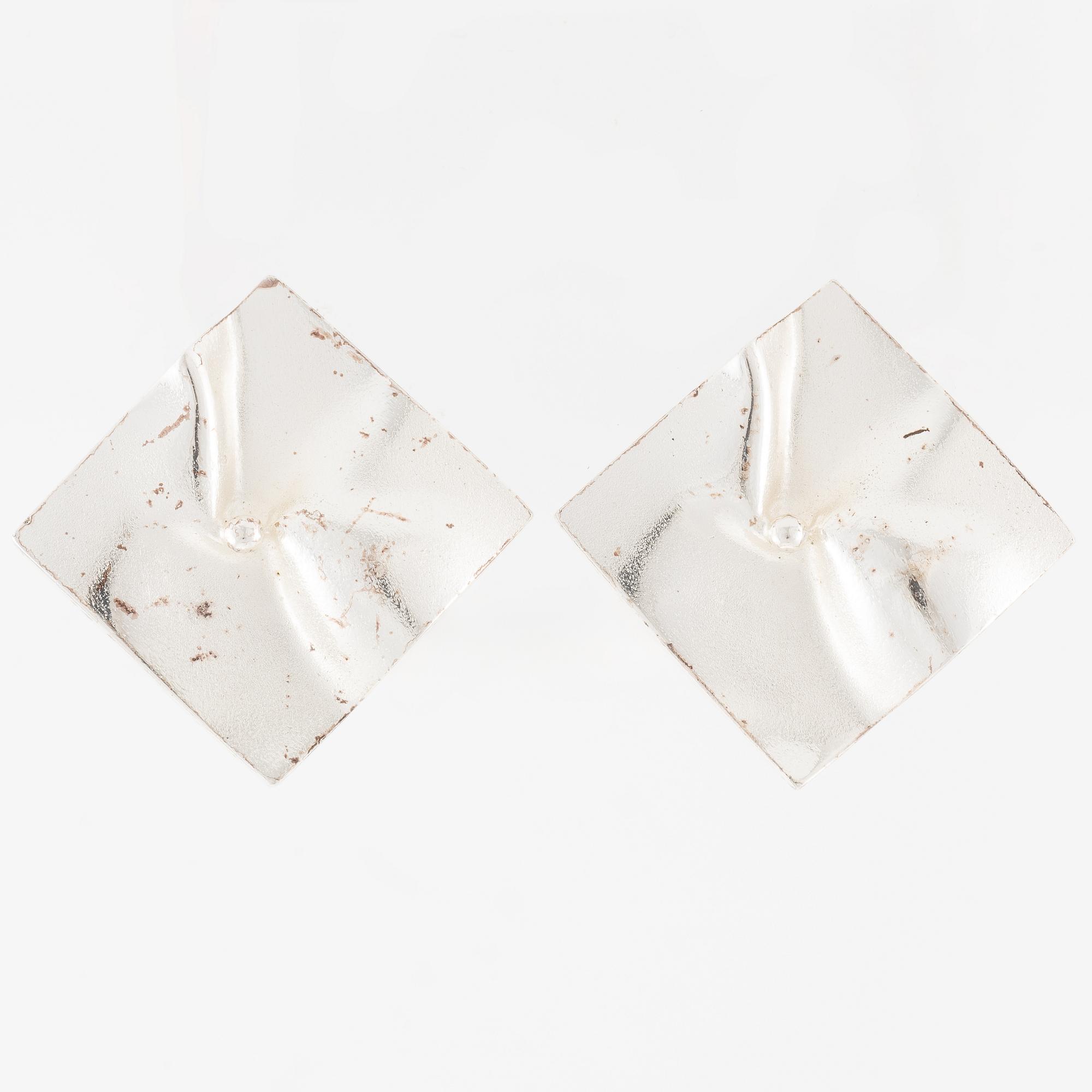 Lapponia, a pair of earrings, sterling silver, Finland 1990.