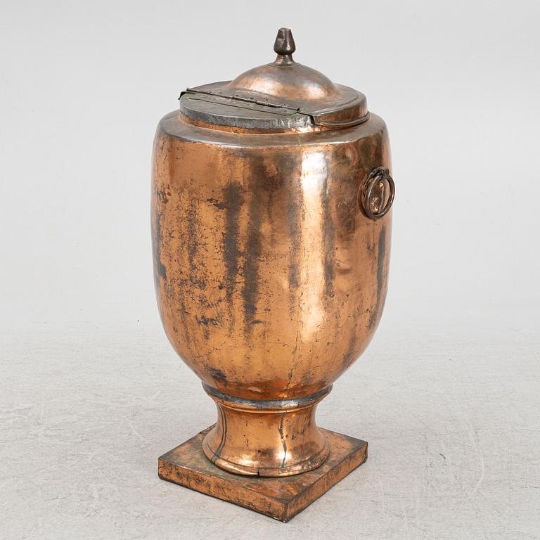 Copper barrel, circa 1900.