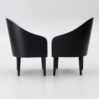 Pierre Sartogo & Nathalie Grenon, a pair of 'Toscana' lounge chairs, Saporiti Italia, 1980's.