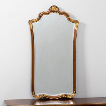 Hallbord och spegel, empirestil, 1900-tal.