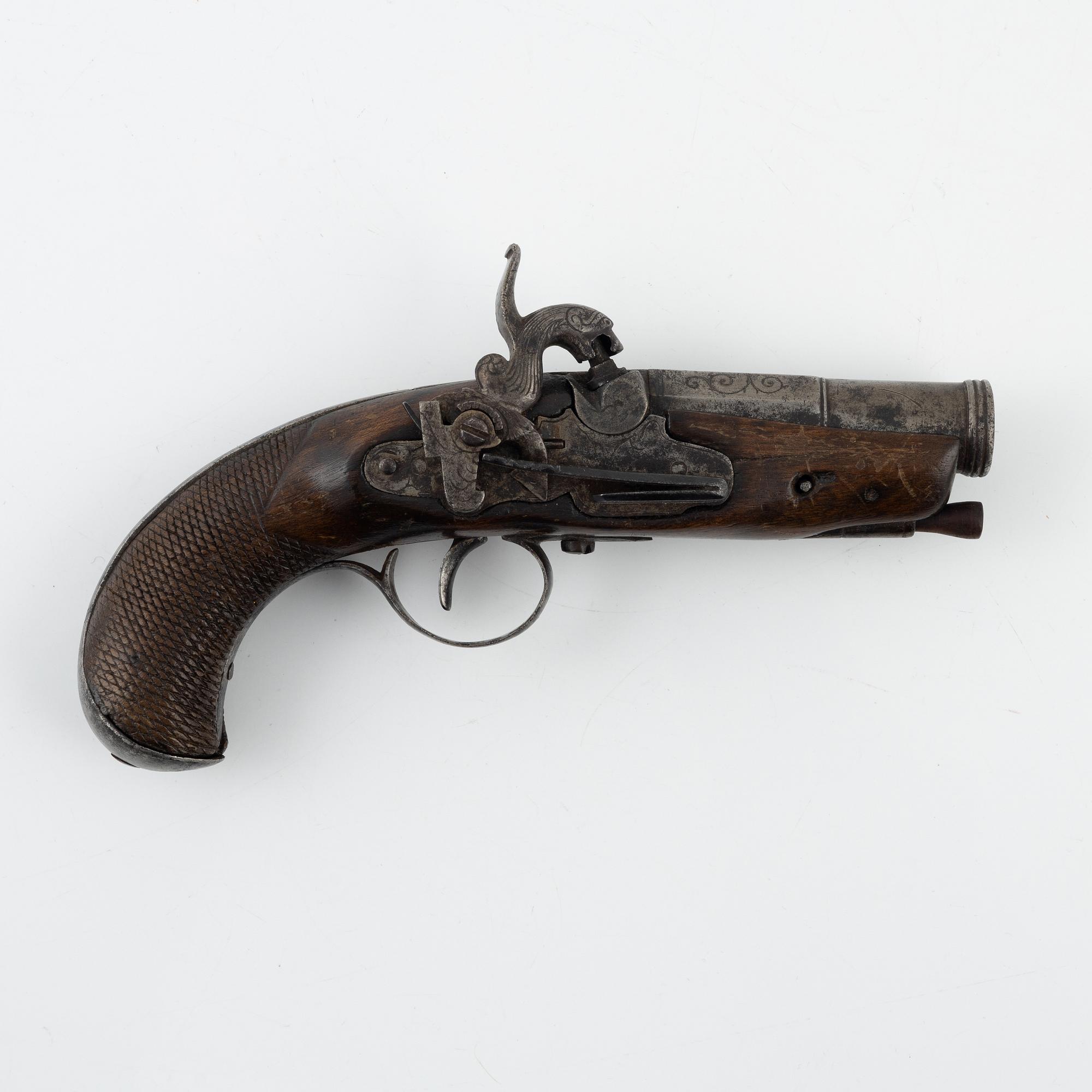 A Spanish converted percussion pistol from around the year 1800.
