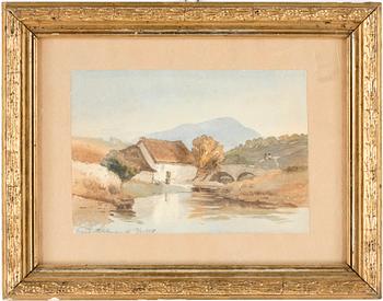 Maria Björkman · MARIA BJÖRKMAN, akvarell, sign o dat-1887