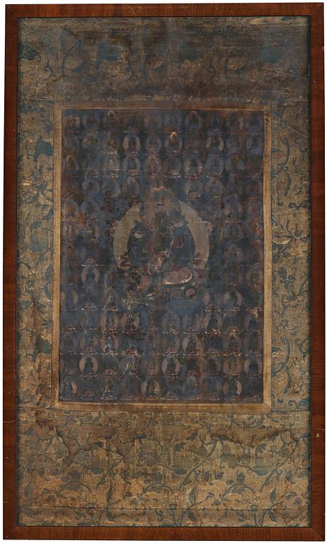 THANGKA, akvarell och tusch. Okänd konstnär, Tibet, 1800-tal.