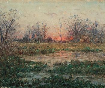 Per Ekström, French landscape in sunset.