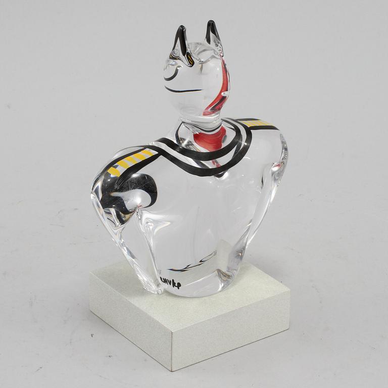SKULPTUR, glas, Ulrica Hydman Vallien, signerad.