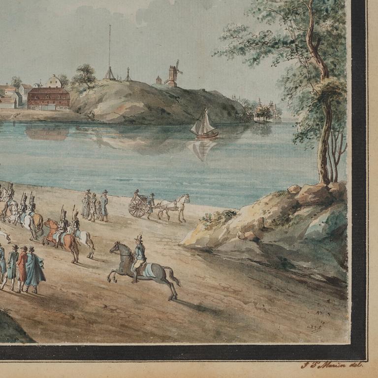 Johan Fredrik Martin, "Kongl. Lust Slottet Drottningholm", from: "Svenska vuer".