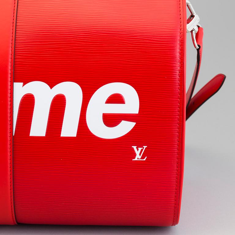 Louis Vuitton x Supreme Keepall Bandouliere Epi 45 Red.