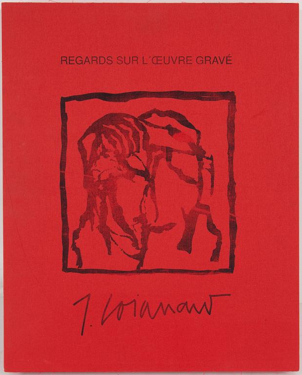 JAMES COIGNARD, Mapp med 8 st carborundum, "Regards sur l'oeuvre gravé", signerade och numerade 3/60.