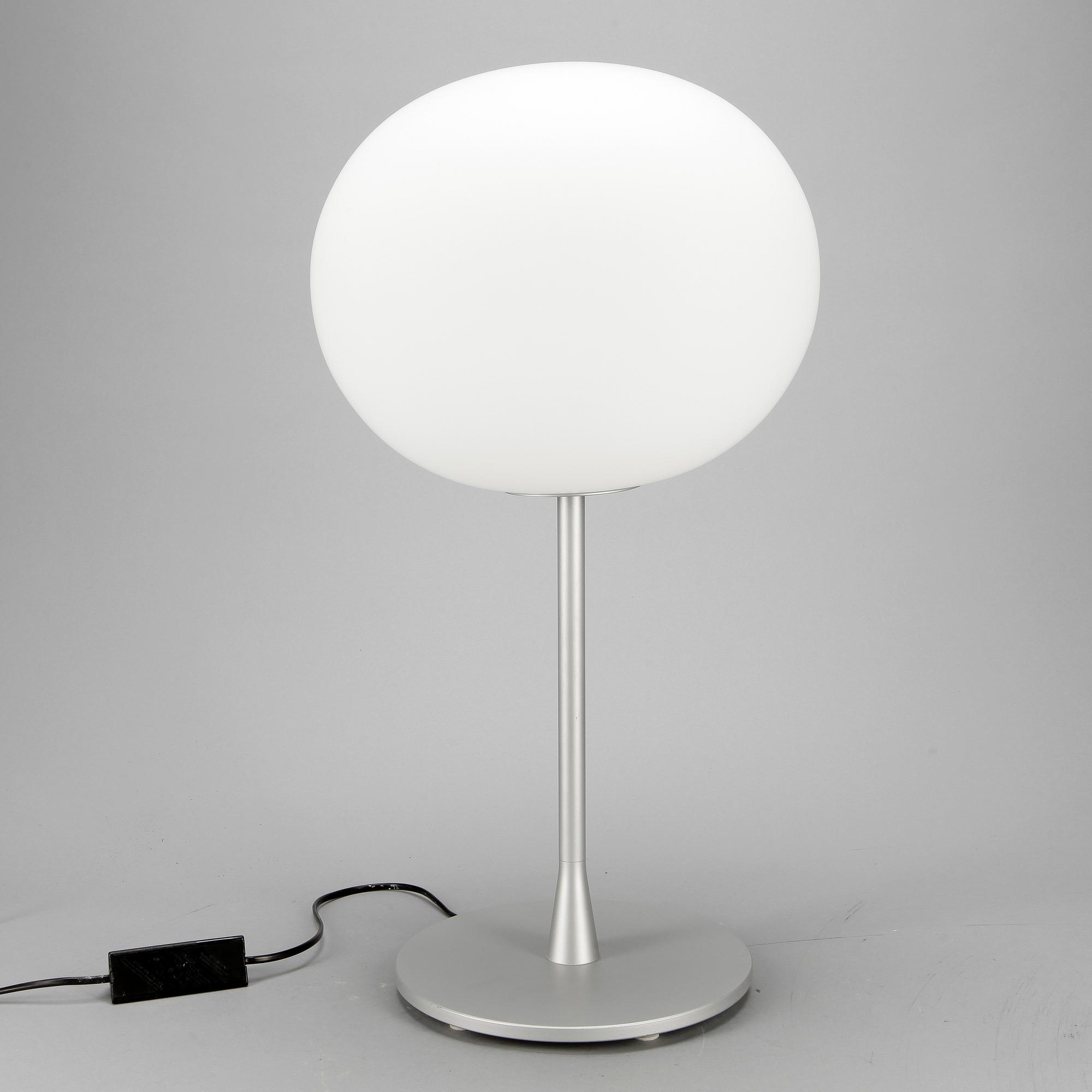 BORDSLAMPA, glas, "Glo-ball", Jasper Morrison, Flos, Italien.