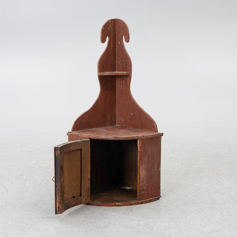 Corner cabinet, Folk art, 19th century.
