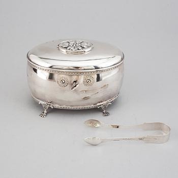 Johan Petter Grönvall, sockerskrin, silver, Stockholm 1820. Karl Johan.