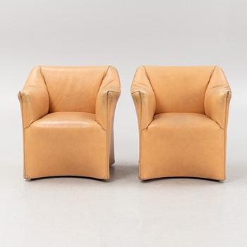 Mario Bellini, a pair of model 684 'Tentazione' armchair, Cassina.
