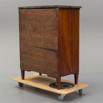 A late Gustavian, mahogny  secretaire from around the year 1800.
