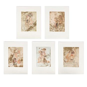 Roberto Matta, etchings in colours, 1971 signed and numbered 67/85.